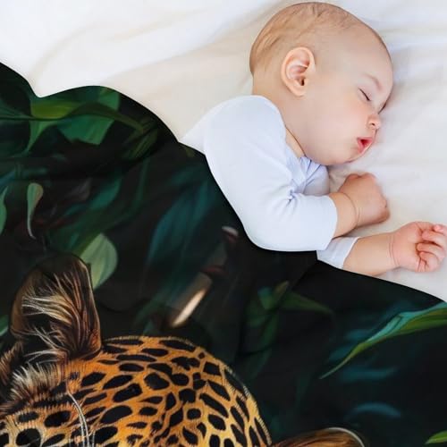 Manta de franela de leopardo decorativa para tardes de sofá y cama 130x180 4