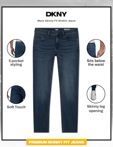Image of DKNY Men's Skinny Jeans - Premium Soft Stretch Denim Pants | Skinny Fit Jeans for Men