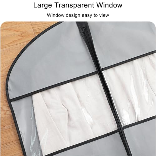 Hanging Garment Bag, Travel Suit Bag for Closet Storage Hanging Clothes Storage Suit Cover for Shirts, Coats, Dresses, 5 Packs(60x110cm/24x43in)3