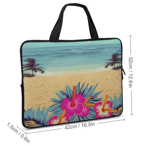 Sac bandoulière ordinateur 17 pouces paysage hawaïen mixte - 3