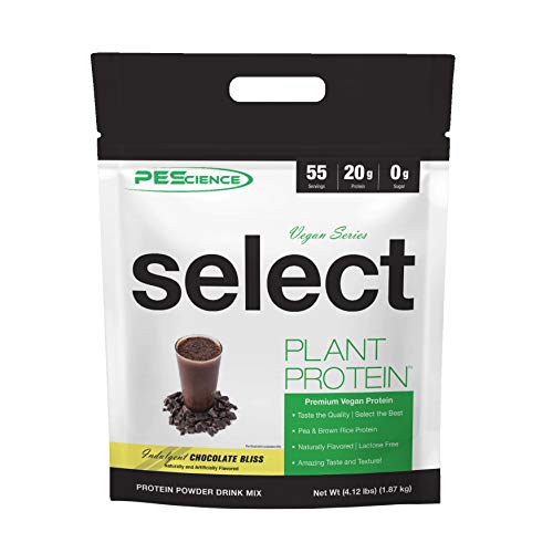 PEScience Select Vegan Plant Based Protein Powder, Chocolate Bliss, 55 Serving, Premium Pea and Brown Rice Blend