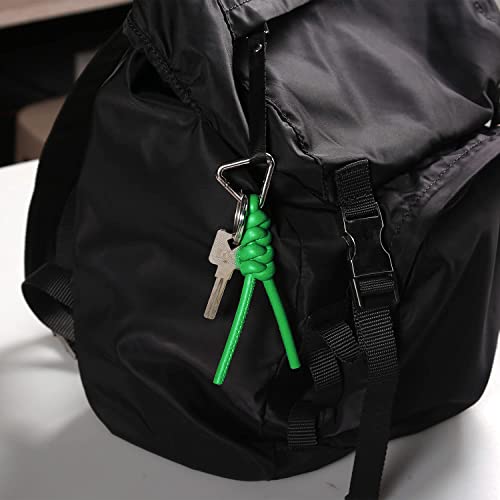 Image of Leather Key Chain Car Universal Unisex Key Chain with Removable Triangle Open Key Ring