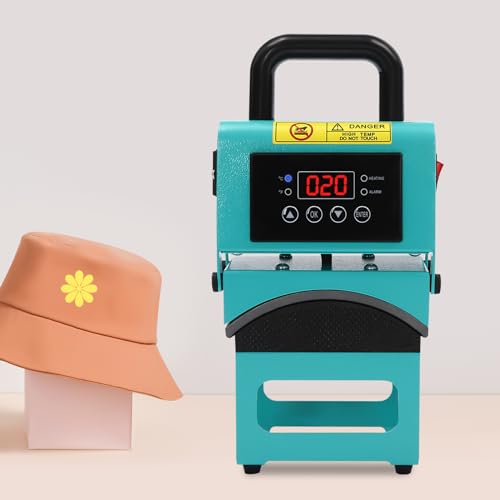 Máquina mini termofijadora para gorras 350W azul miniatura 3