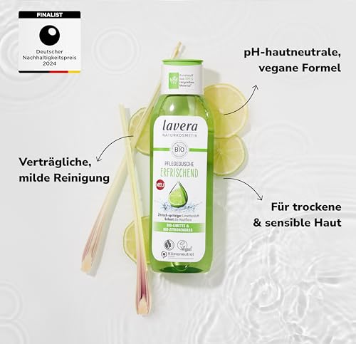 Duschgel für Damen von lavera mit Bio-Limette und Bio-Zitronengras
