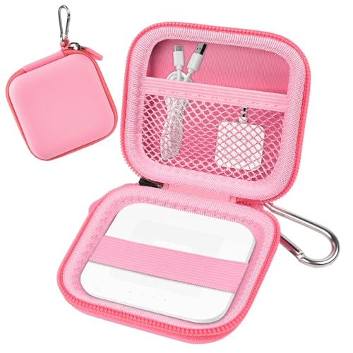 Chip Card Reader Scanner Case, Hard Carrying Bag Holder Fits Square A-SKU-0485 Contactless and Chip Reader with USB Charge Cable for EMV Chip Cards/Apple Pay/Android Pay/More - Pink