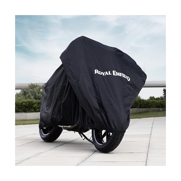 Royal Enfield 1990642 Bike Cover, Water Resistant, Black, Compatible for all the models of Royal Enfield