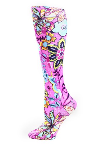 Image of Celeste Stein Therapeutic Graduated Women Compression Socks, Diabetic Socks For Womens, 8-15 mmHg For Regular Calf