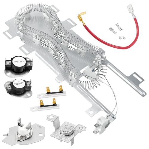 WP8544771 8544771 Dryer Heating Element fit for Maytag-bravos XL Dryer fit for Whirlpool Duet&Kenmore Elite HE4/HE5 Electric Dryer Heating Element Kit with 3392519 279973 279816 by prime&swift