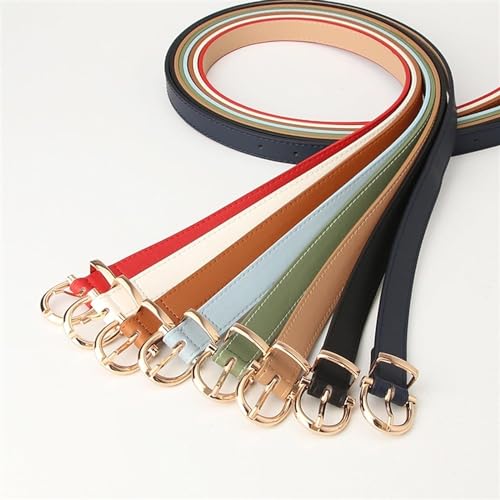 Skinny Belts, Waist Belt Women Belts Leather Fashion Thin Dress Alloy Pin Buckle Adjustable Retro3