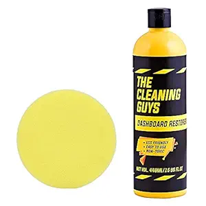 The Cleaning Guys Car Dashboard Restorer/Cleaner/Polish - 440ml with Foam Applicator, Rich Matte Finish! Easy to Apply! Dry to Touch!