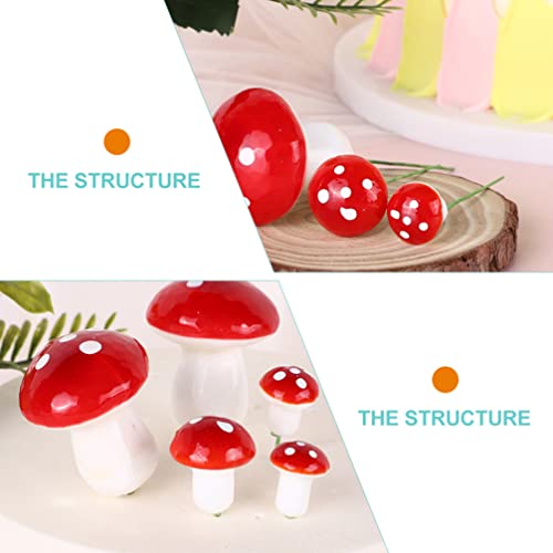 Jojofuny 30Pcs Mini Mushrooms Foams Mushroom Cupcake Toppers Food Picks Dessert Decoration For Woodland Theme Baby Shower Birthday Party Red #TOP7
