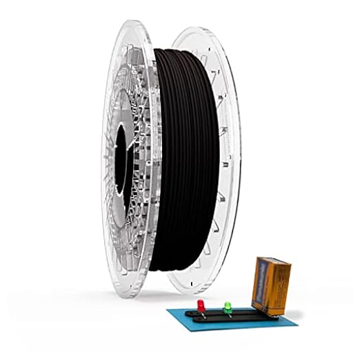 Filamento Filaflex Conductivo TPU flexible conductor de electricidad compatible con la mayoría de las impresoras 3D del mercado con una dureza shore 92A,1.75mm 500 gr, Negro | Ya disponible en tu tienda friki favorita! En mundofriki.es!