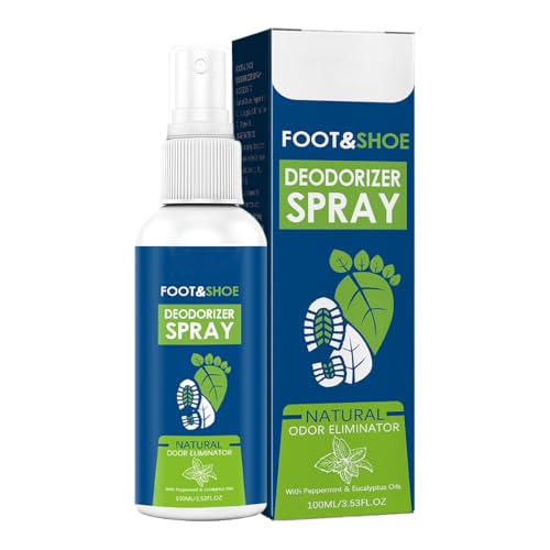 Spray para Mal Olor de Pies - Neutralizador de Olores para Calzado,Solución Natural De 100ml Con Secado Rápido Para Cuidado Diario Para Adultos Y Jóvenes