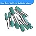 𝐋𝐮𝐨 𝐤𝐞 100 Pcs Rubber Polishing Kits, 1/8'' Shank Silicone Rubber Polishing Bits Buffing Tips Sets for Dremel Rotary Tools