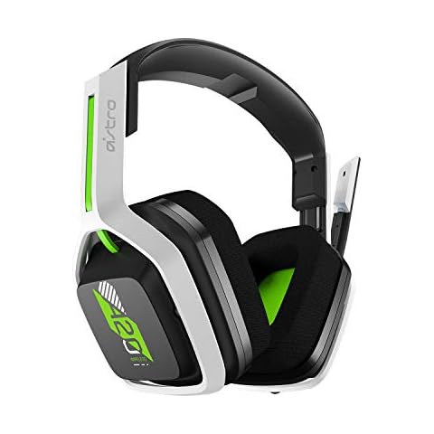 ASTRO Gaming A20 Wireless Headset Gen 2, Lightweight and Damage Resistant, Flip-to-mute microphone, +15 Hour battery life, 15m range, for PlayStation 5, PS4, PC, Mac - White/Green Cover