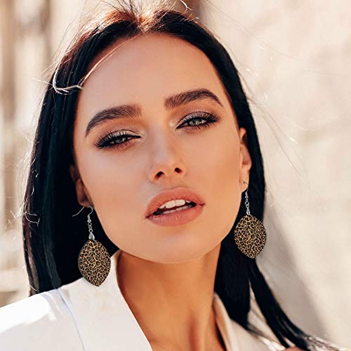 Tiger Leopard Print Earrings For Women Teen Girls Dangle Teardrop Earrings Drop Leaf Earrings Lightweight Earring Jewelry Set Gifts,Teardrop Style #TOP4