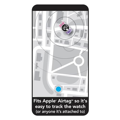 Image of Watchitude: Tag'd Trackable Watch - Sprinkles - Kids Digital Watch, Apple Airtag Compatibility, Slap Band, White LED Display, Girls & Boys, Ages 4+