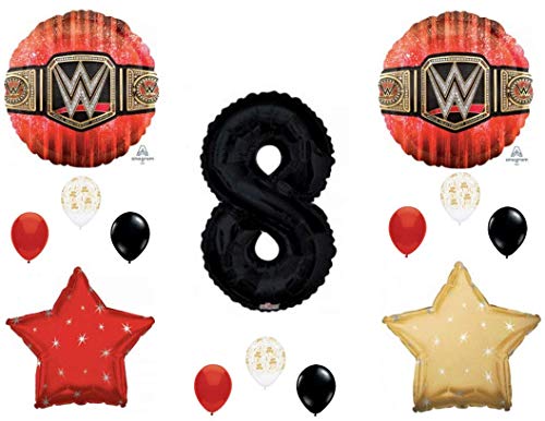 WWE Wrestling 8th Happy Birthday Party Balloons Decoration Supplies