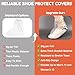 10 Pairs Shoe Covers for Rain, Thickened Waterproof Plastic Rain Shoe Covers Disposable, Non-Slip Outdoor Boots Protector for Men & Women (Clear)