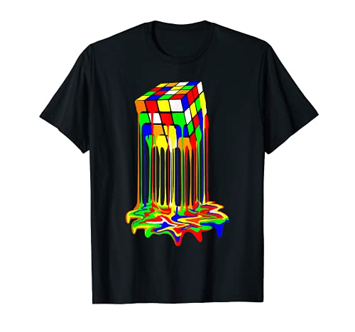 Awesome Graphic Melting Rubik Rubix Rubics Cube T-Shirt