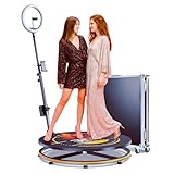 MWE 360 Grad Fotokabine, 31.5 Zoll Photo Booth mit Flightcase & App-Steuerung • Automatische 360° Drehung • Logo-Anpassung • Fernbedienung • Professionelle Foto-Kabine für Partys, Hochzeiten, Miete