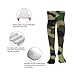 UTRSIFB Girl's Knee High Stockings, Dress Decor Compression Socks, Fashion Breathable Socks, Travel Cozy Socks Green Camouflage Army Camo