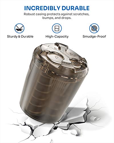 JOYTUTUS Coin Holder for Car, High Capacity Coin Holder, Universal Car Coin Holder for Cup Holder, Change Holder for Most Car Trucks Accessories, Sort Penny, Quarter, Dime, Nickels (Transparent Gray)