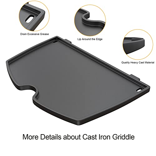 7646 Cast Iron Cooking Grates for Weber Q300, Q320, Q3000, Q3200 Gas Grill Series,BBQ Accessories for Weber Q300 Series Grill Grates(2 Pack) by LS'BABQ - Image 4