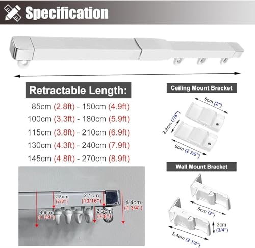 Tringle à rideaux extensible pour résoudre vos problèmes d'espace et de pose - 3