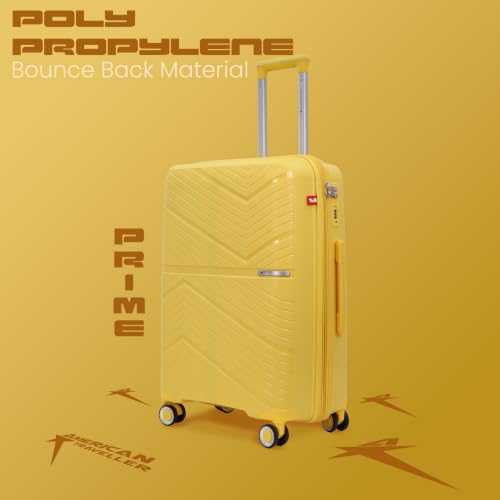 Image of Prime Trolley Bag Single Large | Polypropylene Hard-Shell Luggage | Polypropylene Hard-Shell, Expandable, TSA-Type Lock, Anti-Theft Zip, 8 Dual Wheels