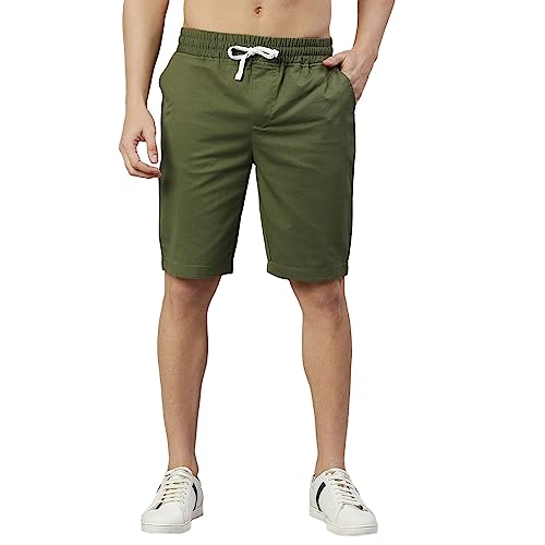 Image of Thomas Scott Men's | Solid | Chino Shorts | Regular Fit | Cotton Elastane | Above Knee | Casual Short