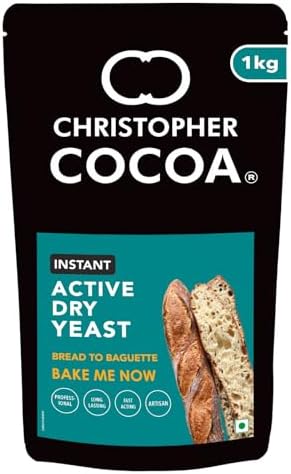 Christopher Cocoa Instant Active Dry Yeast 1Kg (Bake Bread, Cake, Pizza, Dough)