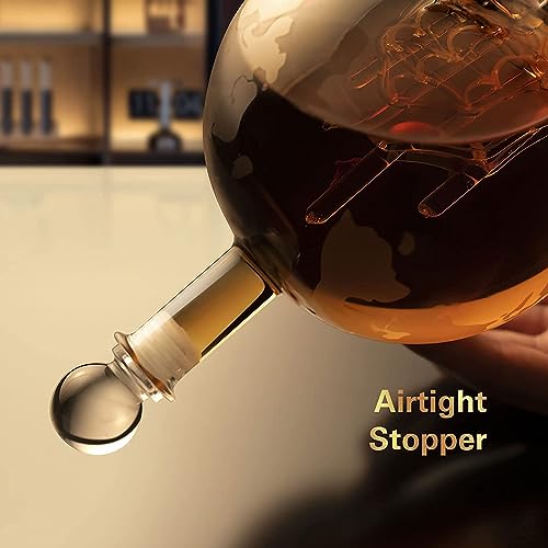 Image of Whiskey Decanter with Antique Crystal Clear (Whiskey Decanter with Shot Glasses)