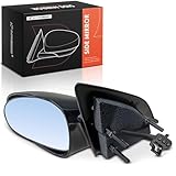 A-Premium Driver Side Power Door Mirror - Compatible with Saturn SL/SL1/SL2 1996-2002, SW1 1996-1999, SW2 1996-2001 - Non-Heated Manual Folding Smooth Black Outside Rear View Mirror