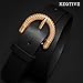 XZQTIVE Women's Leather Belts for Jeans Dresses Pants Fashion Gold Buckle Ladies Waist Belt
