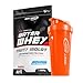 Produktbild 1 kg Best Body Nutrition Water Whey Fruity Isolate Molkenprotein + Protein Shaker (Iced Raspberry (Shaker orange))