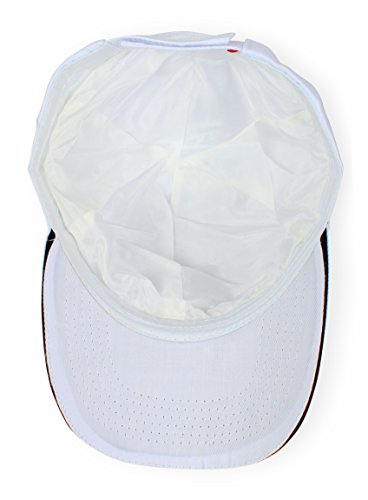 White Lotus Anti Aging Gorra de béisbol Forro de Seda: Reduce la Pérdida del Cabello - Blanca
