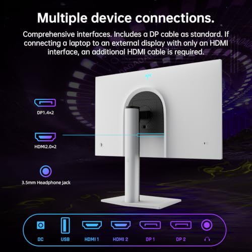 Image of KTC 27 Inch 240Hz Gaming Monitor, QHD 1440P 275Hz White Monitor, H27E6S