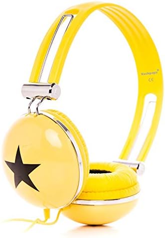 Rockpapa Kids Headphones, Star Wired Headphones for Boys Girls Adults, Adjustable Headband, Children Headphones On Ear for Phones,Tablets,PC,TV (Blue)