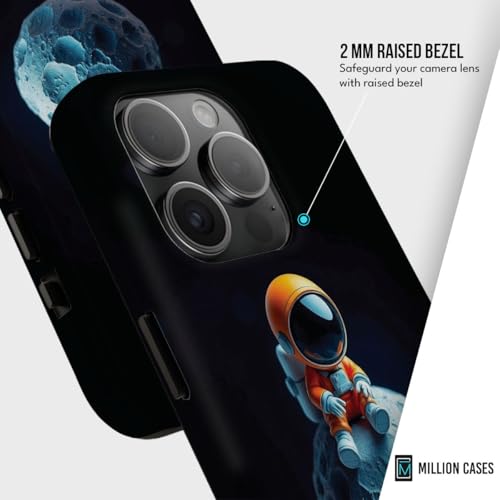 Image of MILLION CASES Back Cover Case for iPhone 15 Pro Scratch Resistant Anti-Slip Polycarbonate Shockproof Protective Durable Astral Code Crystal Case for Men & Boys