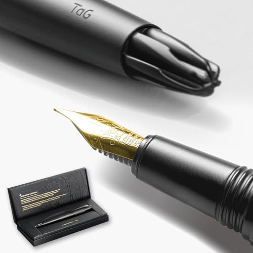 TAG Submarine Luxury Fountain Pen – TurbineDriven Refill, Gold-Plated Fine
