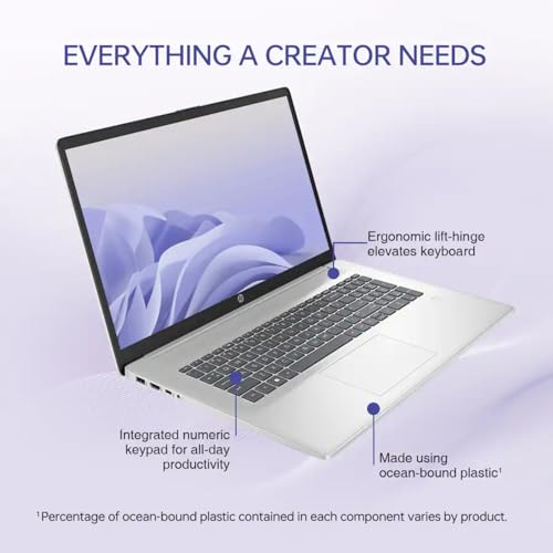 Image of HP Flagship 17.3 inch Laptop Computer - Full HD Anti-Glare Touchscreen, Intel Core i7 1355U (up to 5.0 GHz), Backlit Keyboard, Wi-Fi 6, Windows 11 Pro, Copilot AI Laptop for Business | 32GB RAM + 1TB SSD