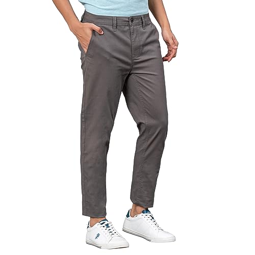 Image of Red Tape Casual Chinos for Men | Grey | Solid Woven Chinos | Skinny |Comfortable & Breathable | Durable & Moisture Absorbent | Cotton Chinos for Men