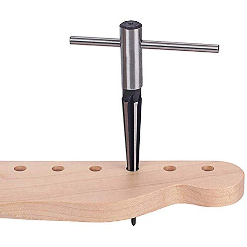 Taper Pin Reamers, 5-16Mm Bridge Pin Hole Hand Held Reamer T Handle Tapered 6 Fluted Chamfer Reaming Woodworker Cutting Tool (3/16-5/8) #TOP4