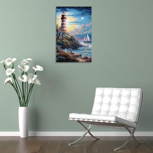 Impression sur toile de phare côtiers pour déco murale de maison 30x45 - 5