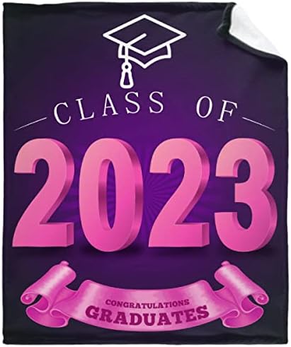 Angaja Graduation 2023 Fleece Blanket Throw | Super Soft, Plush, Luxury Flannel Throw | for Bed, Sofa, Couch, Travel, Camping 60"x50" （M） for Teens