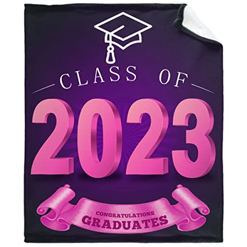 Angaja Graduation 2023 Fleece Blanket Throw | Super Soft, Plush, Luxury Flannel Throw | For Bed, Sofa, Couch, Travel, Camping 60"X50" （M） For Teens #TOP3