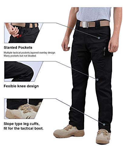 image for LABEYZON Men's Outdoor Work Military Tactical Pants Lightweight Rip-St