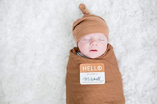 Image of Lulujo Baby Swaddle Blanket| Unisex Softest Bamboo Viscose Muslin Swaddle Blanket| Neutral Receiving Blanket for Girls & Boys 47in x 47in Tan