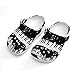 JZDACH Toddler's Fashion Outdoor Beach Pool Shoes for Cute Summer Style, Black and White Piano Keys Musical Notes